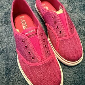 Lacoste Women's Fuchsia Slip-On Sneakers